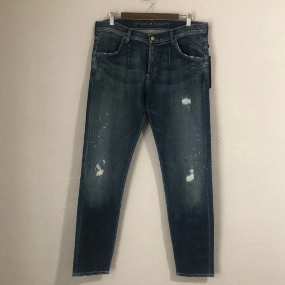 Citizens of Humanity Distressed Palmer Baggy Pant Denim Jeans Size 31 - Picture 1 of 11